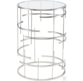 Tiffany Polished Stainless Side Table
