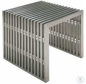 Amici Jr. Stainless Metal Outdoor Occasional Bench