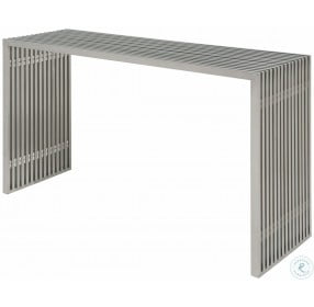 Amici Stainless Metal Console Table