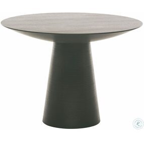 Dania 39" Black Wood Round Dining Table