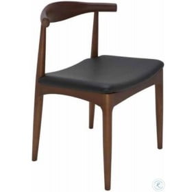 Saal Black Leather Dining Chair
