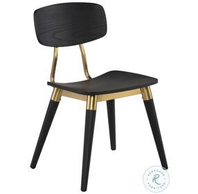 Scholar Onyx And Gold Dining Chair