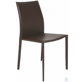 Sienna Brown Leather Dining Chair
