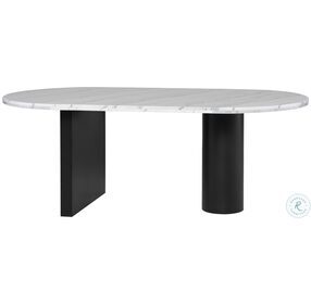 Stories White And Black 80" Dining Table