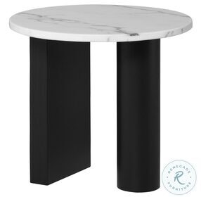 Stories White And Black Side Table