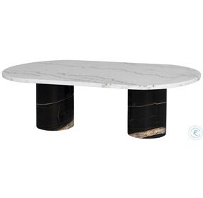 Ande White And Noir Coffee Table