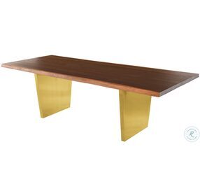 Aiden Seared And Gold Dining Table