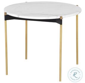 Pixie White And Gold Side Table
