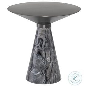 Iris Graphite And Black 19" Side Table