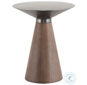 Iris Graphite And Walnut Side Table
