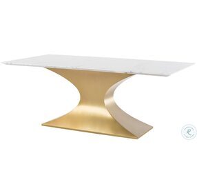 Praetorian White And Gold Dining Table