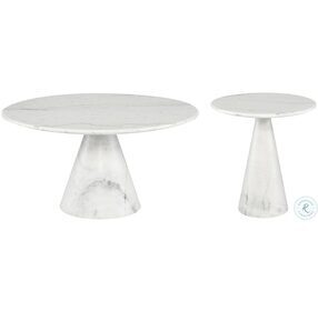 Claudio White 30" Occasional Table Set