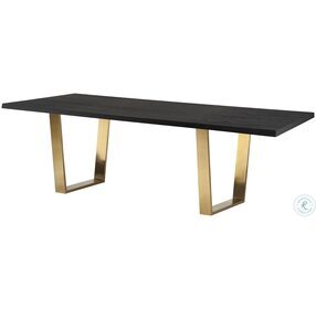 Versailles Onyx And Gold 95" Dining Table