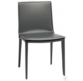 Palma Grey Leather Dining Chair