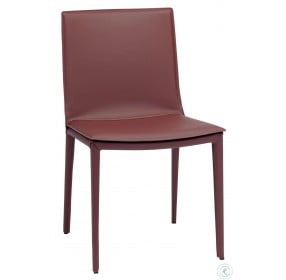 Palma Bordeaux Leather Dining Chair