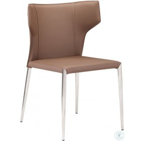 Wayne Mink Dining Chair with Silver Legs