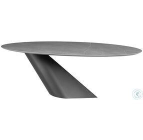Oblo Grey And Titanium 92" Dining Table