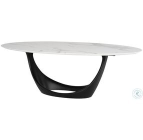 Montana White And Black 92" Dining Table