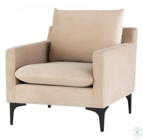 Anders Nude And Black Accent Chair