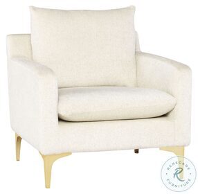 Anders Coconut And Gold Occasional Chair