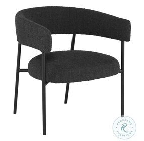 Cassia Black Licorice Boucle Occasional Chair