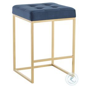 Chi Peacock And Gold Counter Height Stool