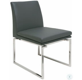 Savine Grey Naugahyde Dining Chair