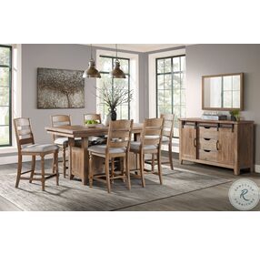 Highland Sandwash Extendable Counter Height Dining Room Set
