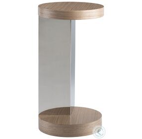 Modulum Polished Stainless Steel And Sahara Accent Table