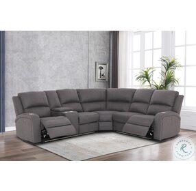 HM9625GYLEDSC Gray Power Reclining LAF Sectional