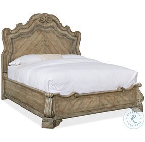 Castella Mid Tone Brown King Panel Bed