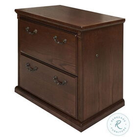 Huntington Oxford Distressed Burnish 2 Drawer Lateral File Cabinet