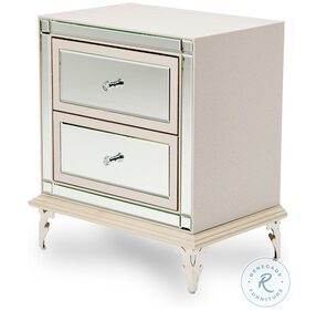Hollywood Loft Frost Upholstered Nightstand