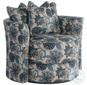 Wild Child Esme Wedgewood Scatter Pillow Back Swivel Chair