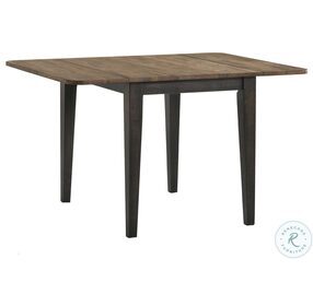 Harper Brushed Brown and Pecan 50" Drop Leaf Extendable Dining Table