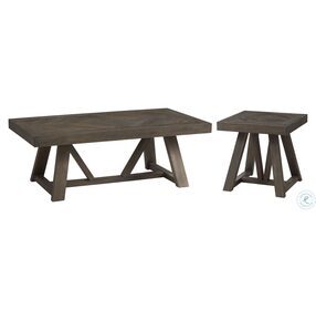 Hearst Reclaimed Chevron 52" Occasional Table Set
