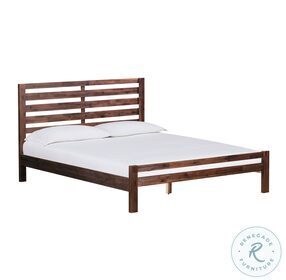 Andy Walnut Wooden Queen Panel Bed