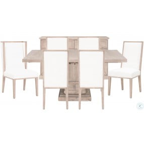 Hudson Traditions Natural Gray 44" Extendable Square Dining Room Set