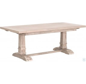 Hudson Traditions Natural Gray Rectangular Extendable Dining Table