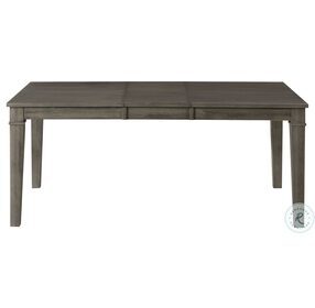 Huron Distressed Gray Extendable Rectangular Leg Dining Table