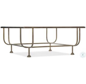Commerce And Market Bronze Metal Kiara Square Cocktail Table