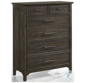 Hawthorne Brushed Charcoal 5 Drawer Chest