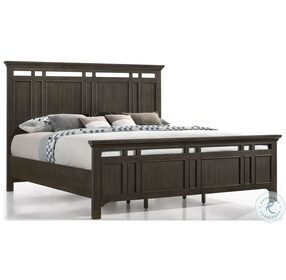 Hawthorne Brushed Charcoal King Panel Bed