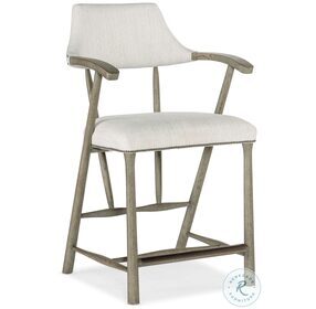 Linville Falls Soft Smoked Gray Stack Rock Counter Height Stool