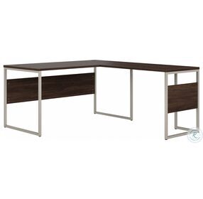Hybrid Black Walnut 60" L Shaped Desk