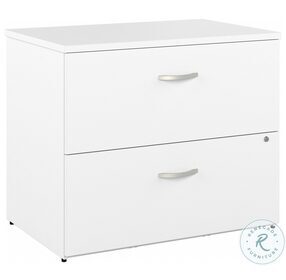 Hybrid White 2 Drawer Lateral File Cabinet