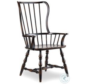 Sanctuary Ebony Spindle Arm Chair Set Of 2
