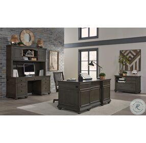 Oxford Peppercorn 66" Executive Home Office Set