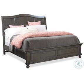 Oxford Peppercorn California King Low Profile Sleigh Bed