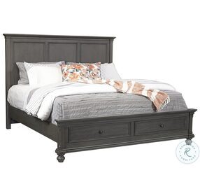 Oxford Peppercorn King Panel Storage Bed